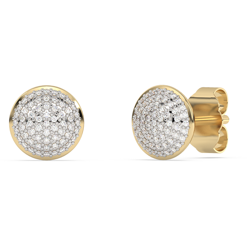 SPECIAL!.18ct G SI 14K Yellow Gold Diamond Round Earrings