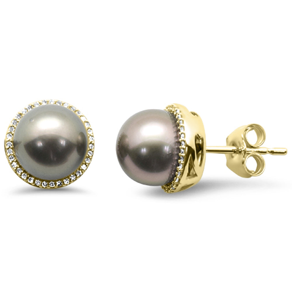 SPECIAL! 8.82ct G SI 14K Yellow Gold Diamond Pearl Earrings