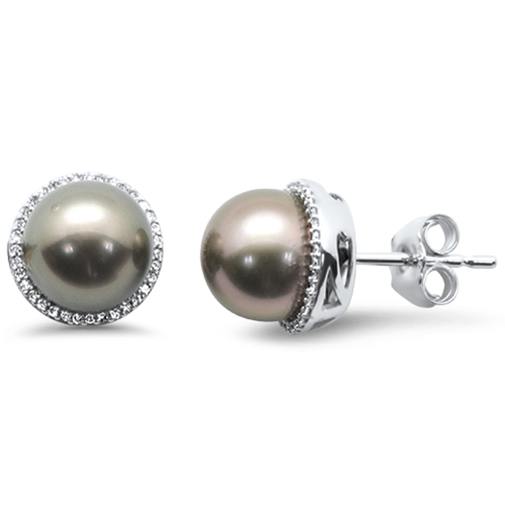 SPECIAL! 8.82ct G SI 14K White Gold Diamond Pearl Earrings