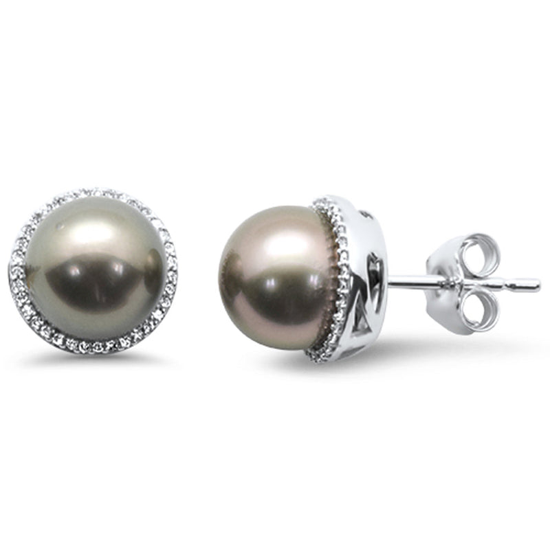 SPECIAL! 8.82ct G SI 14K White Gold Diamond Pearl Earrings
