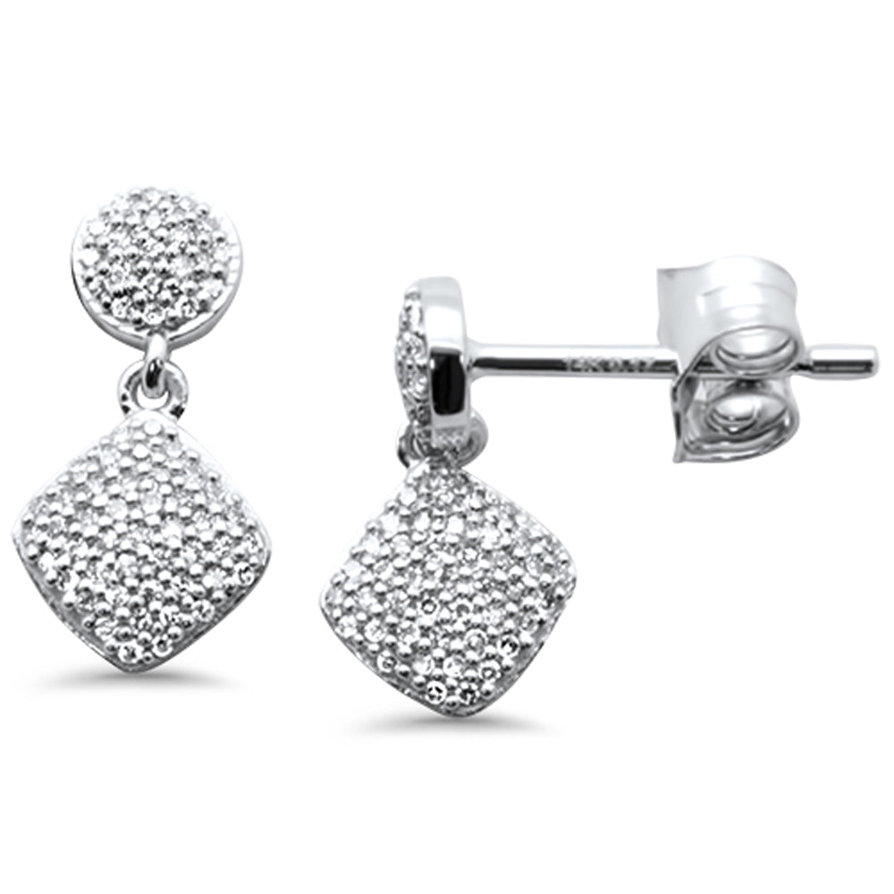 .17ct G SI 14K White Gold Diamond Dangling Earings
