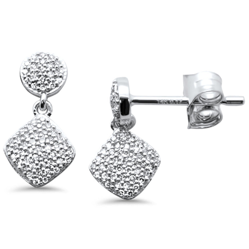 .17ct G SI 14K White Gold Diamond Dangling Earings