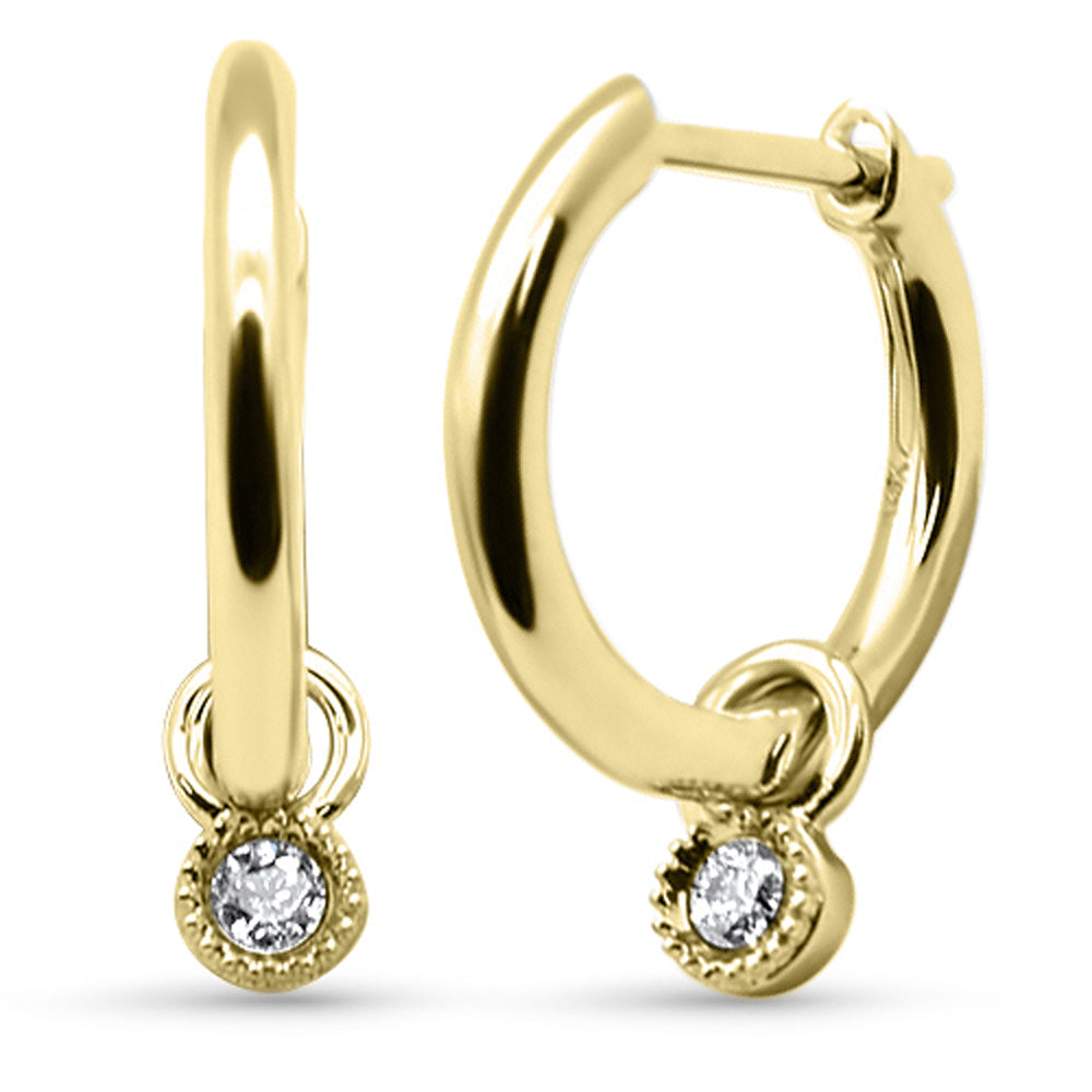 SPECIAL! .08ct G SI 14K Yellow Gold Diamond Petite Hoop Earrings