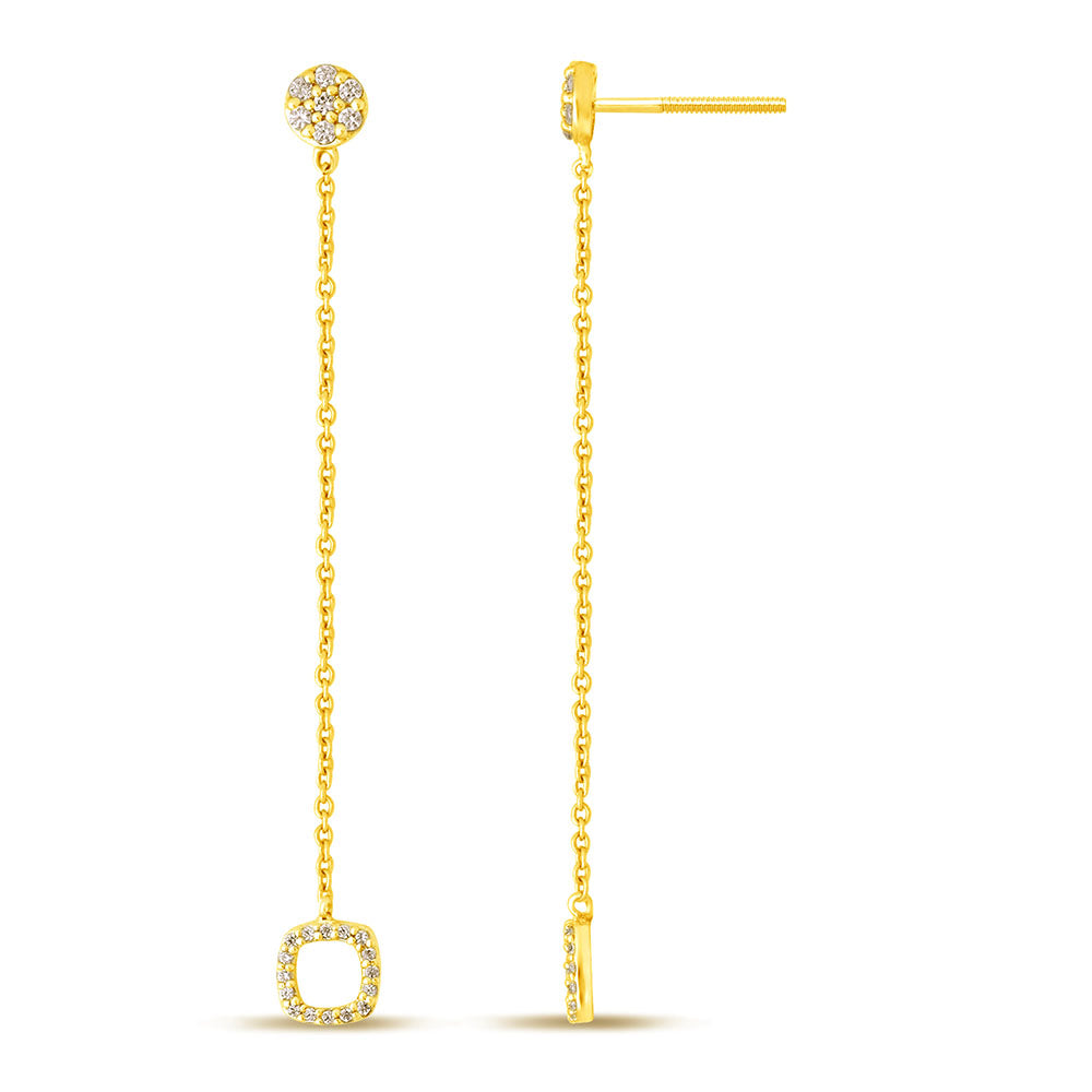 SPECIAL!.17ct G SI 14K Yellow Gold Diamond Drop Dangling Earrings
