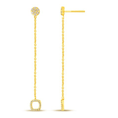 SPECIAL!.17ct G SI 14K Yellow Gold Diamond Drop Dangling Earrings