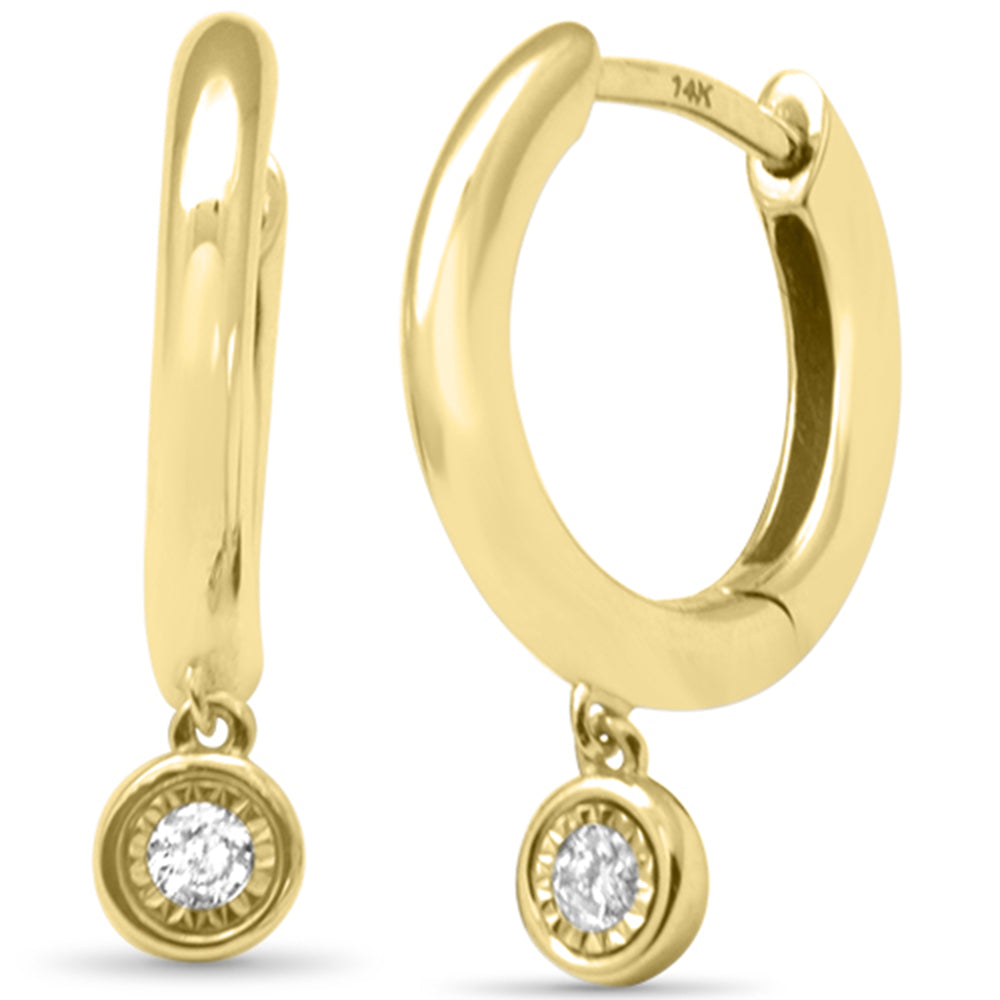 SPECIAL! .08ct G SI 14K Yellow Gold Diamond Petite Hoop Earrings