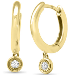 SPECIAL! .08ct G SI 14K Yellow Gold Diamond Petite Hoop Earrings