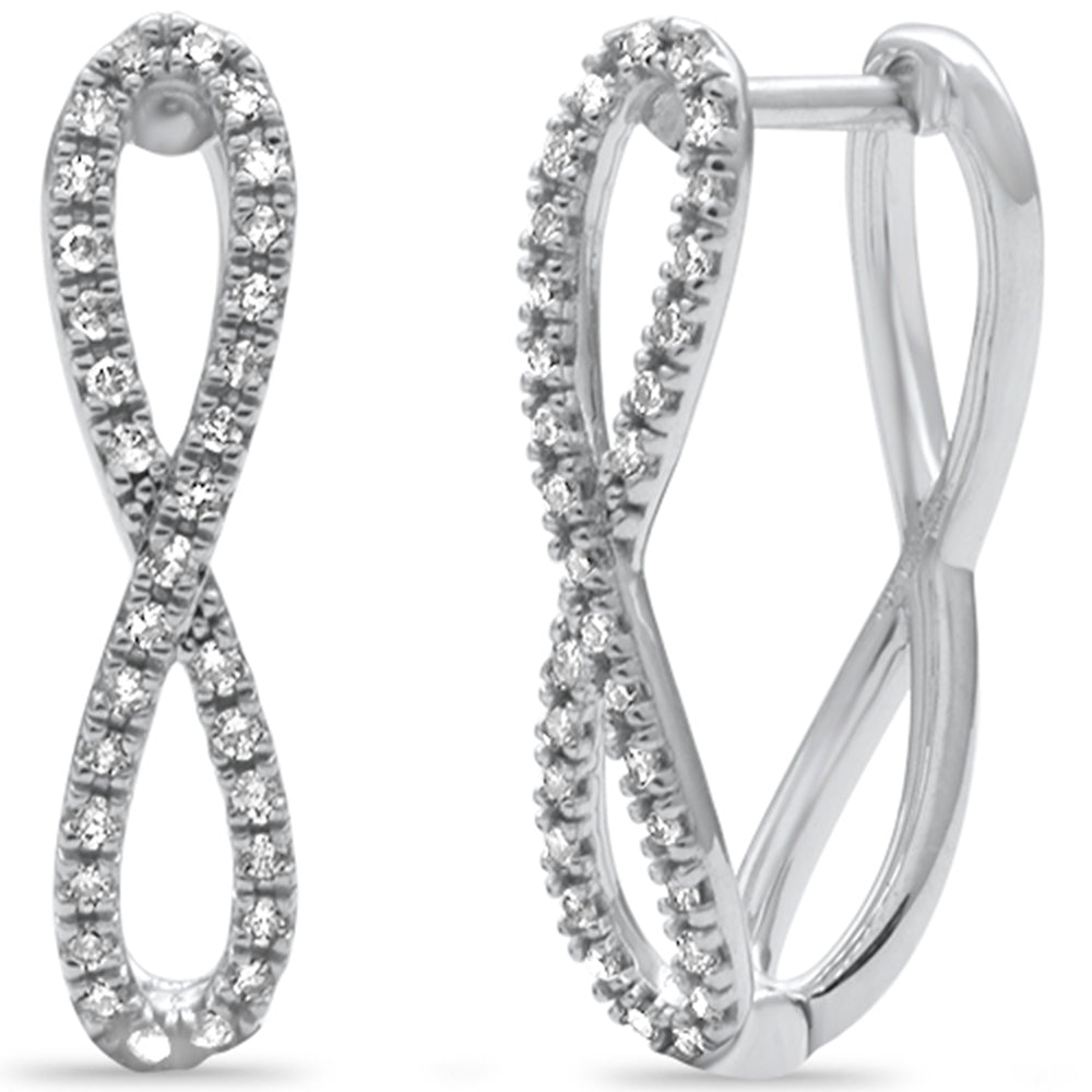 SPECIAL! .25ct G SI 14K White Gold Diamond Infinity Hoop Earrings