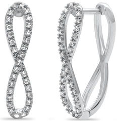 SPECIAL! .25ct G SI 14K White Gold Diamond Infinity Hoop Earrings