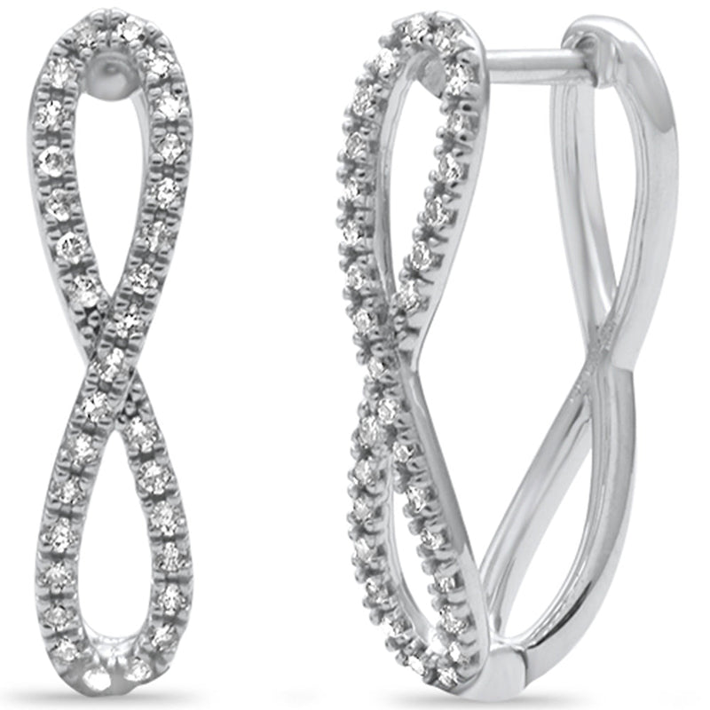 SPECIAL! .25ct G SI 14K White Gold Diamond Infinity Hoop Earrings