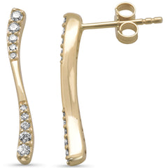 SPECIAL!.24ct G SI 14K Yellow Gold Diamond Bar Drop Earrings