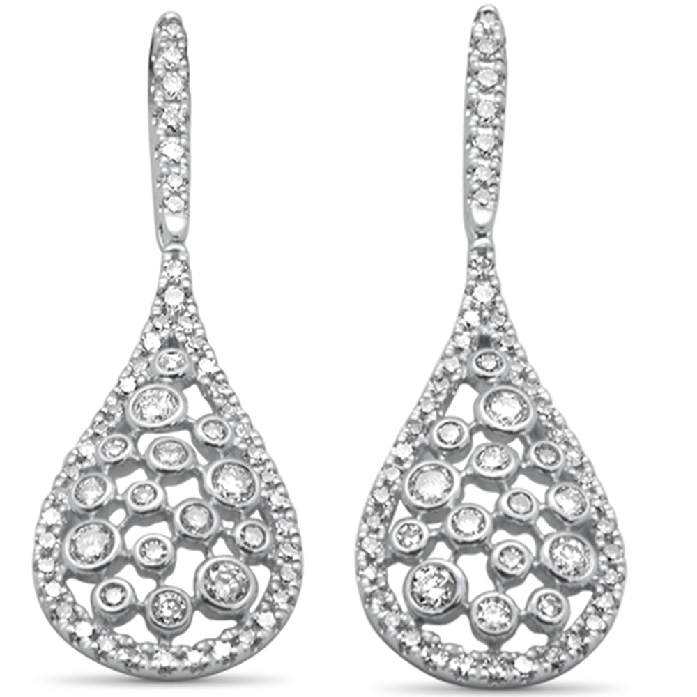 SPECIAL! .99ct  G SI 14K White Gold Diamond Pear Shape Drop Earrings