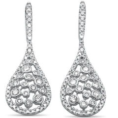 SPECIAL! .99ct  G SI 14K White Gold Diamond Pear Shape Drop Earrings