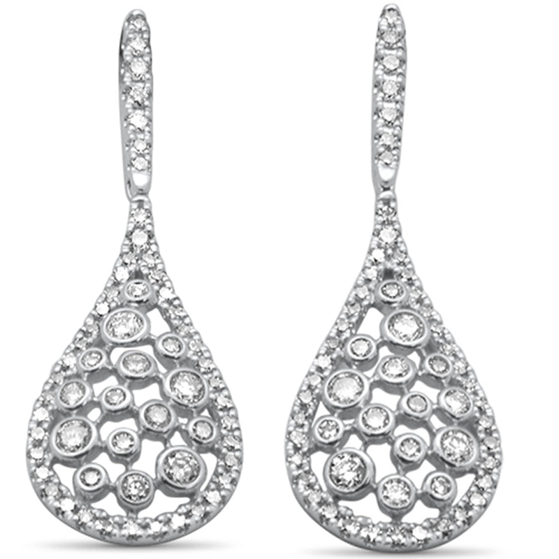 SPECIAL! .99ct  G SI 14K White Gold Diamond Pear Shape Drop Earrings