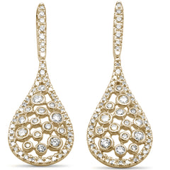 SPECIAL! 1.00ct  G SI 14K Yellow Gold Diamond Pear Shape Drop Earrings