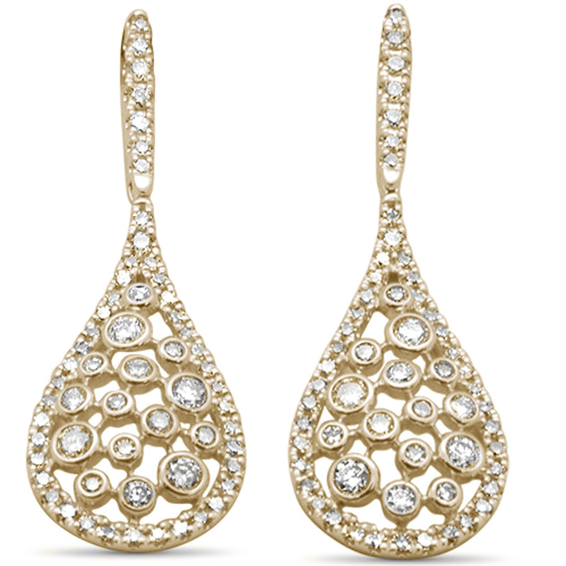SPECIAL! 1.00ct  G SI 14K Yellow Gold Diamond Pear Shape Drop Earrings