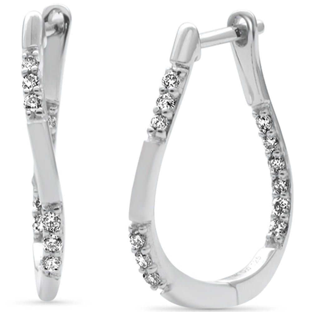 SPECIAL! .25ct G SI 14K White Gold Diamond Hoop Earrings