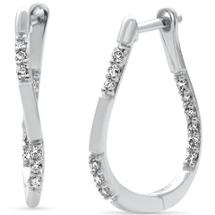 SPECIAL! .25ct G SI 14K White Gold Diamond Hoop Earrings
