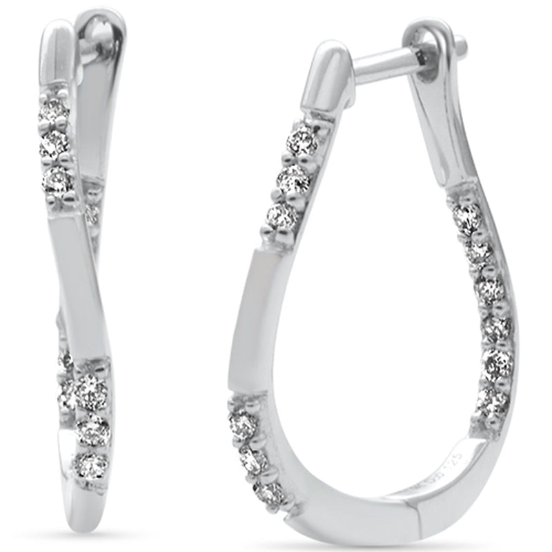 SPECIAL! .25ct G SI 14K White Gold Diamond Hoop Earrings