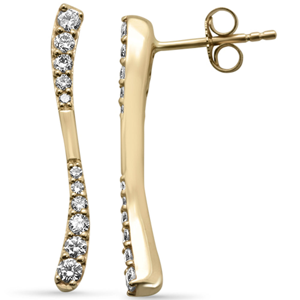 SPECIAL! .49ct G SI 14K Yellow Gold Diamond Bar Drop Earrings