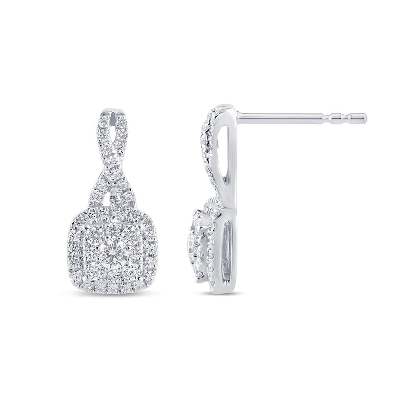 SPECIAL! .52ct G SI 14K White Gold Diamond Drop Earrings