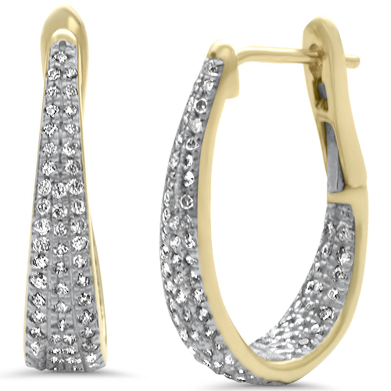 SPECIAL!.51ct G SI 14K Yellow Gold Diamond Hoop Earrings