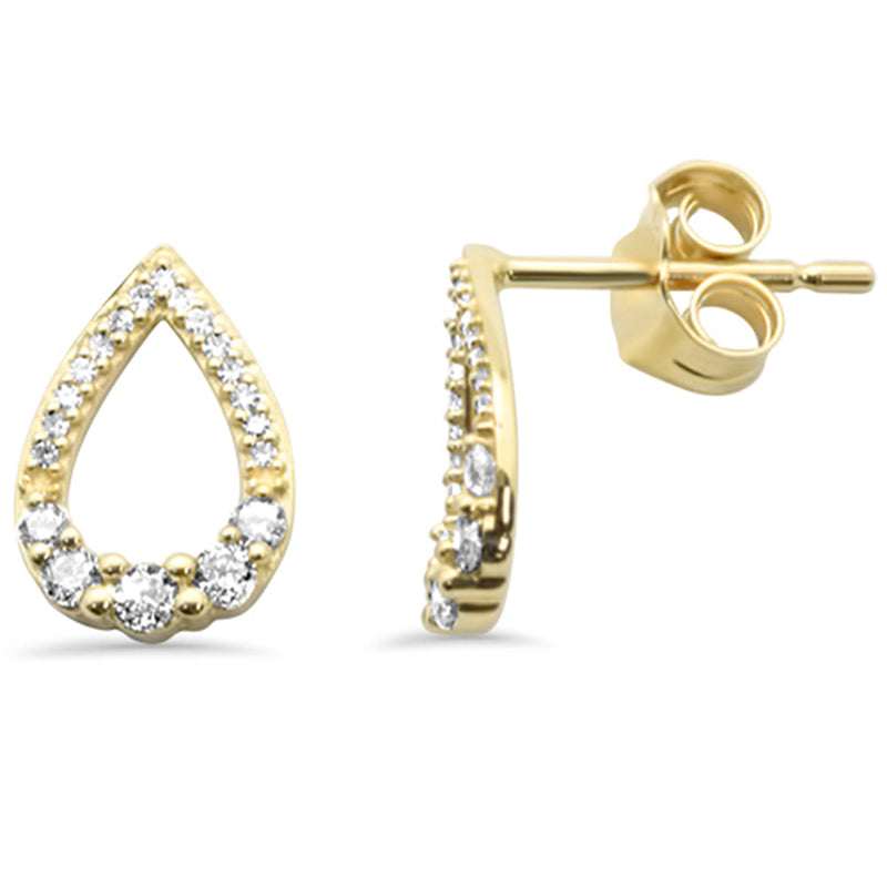 .23ct G SI 14K Yellow Gold Diamond Pear Shape Earrings