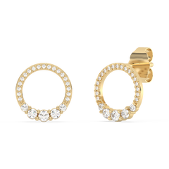 .28ct G SI 14K Yellow Gold Diamond Round Shape Earrings