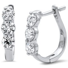 SPECIAL! 1.14ct G SI 14K White Gold Diamond Hoop Earrings