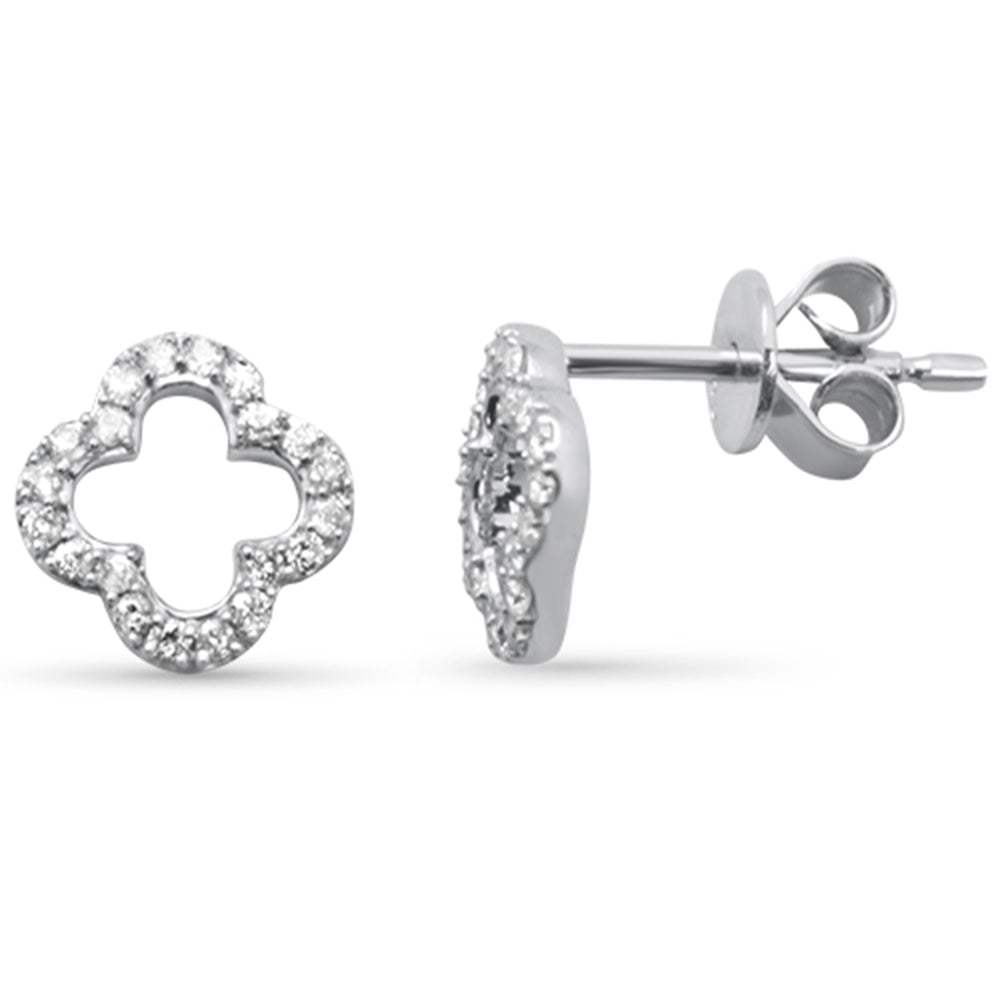 .SPECIAL! .16ct G SI 14K White Gold Diamond Flower Earrings