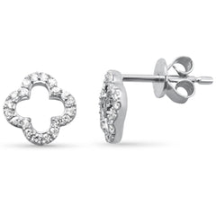.SPECIAL! .16ct G SI 14K White Gold Diamond Flower Earrings