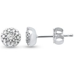 SPECIAL! .32ct G SI 14K White Gold Round Diamond Round Shape Stud Earrings