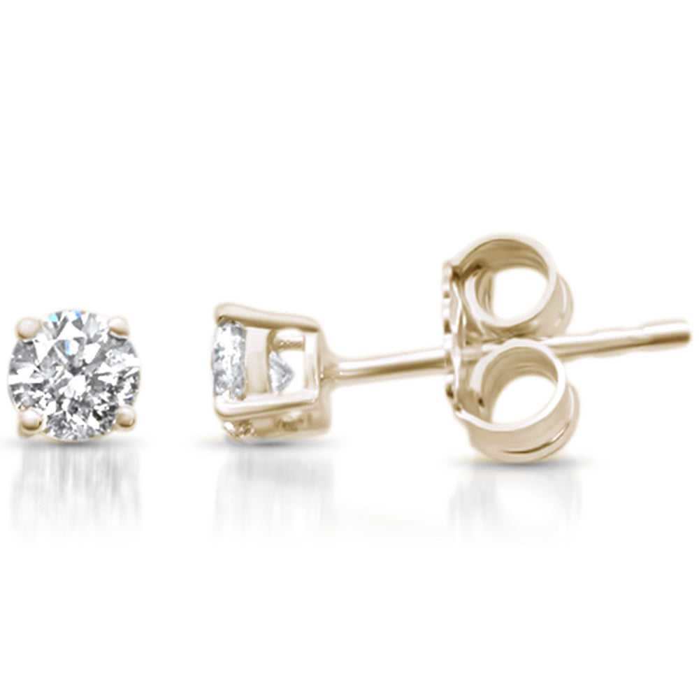 SPECIAL! .51ct G SI 14K Yellow Gold  Diamond Solitaire Stud Earrings