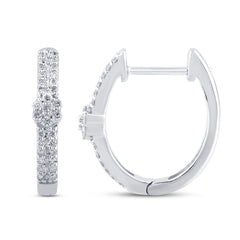SPECIAL!.34ct G SI 14K White Gold Diamond Hoop Earrings