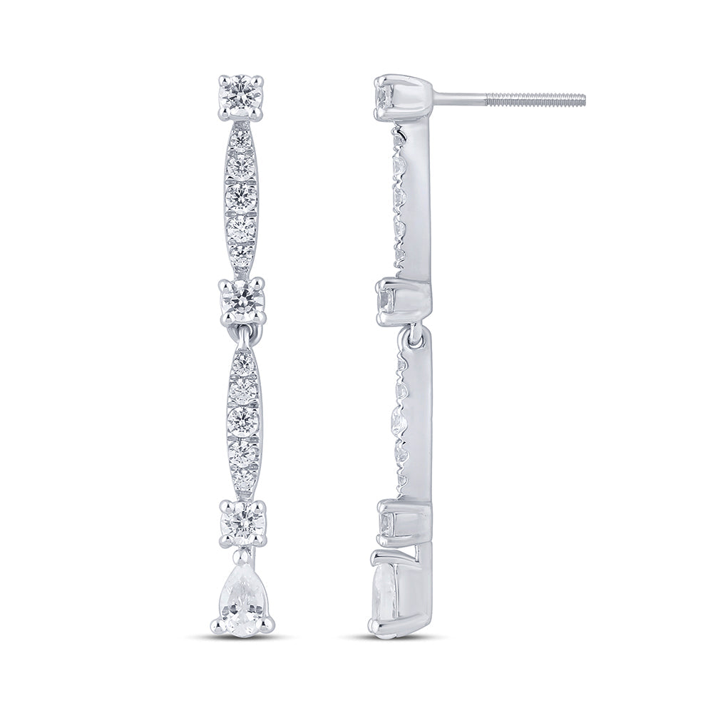 SPECIAL! .66ct G SI 14K White Gold Diamond Drop Earrings