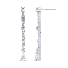 SPECIAL! .66ct G SI 14K White Gold Diamond Drop Earrings