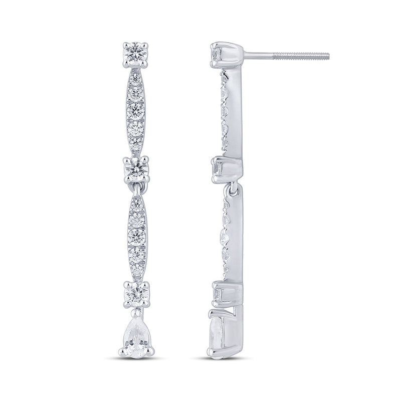 SPECIAL! .66ct G SI 14K White Gold Diamond Drop Earrings