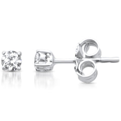 SPECIAL! .36ct G SI 14K White Gold  Diamond Solitaire Stud Earrings
