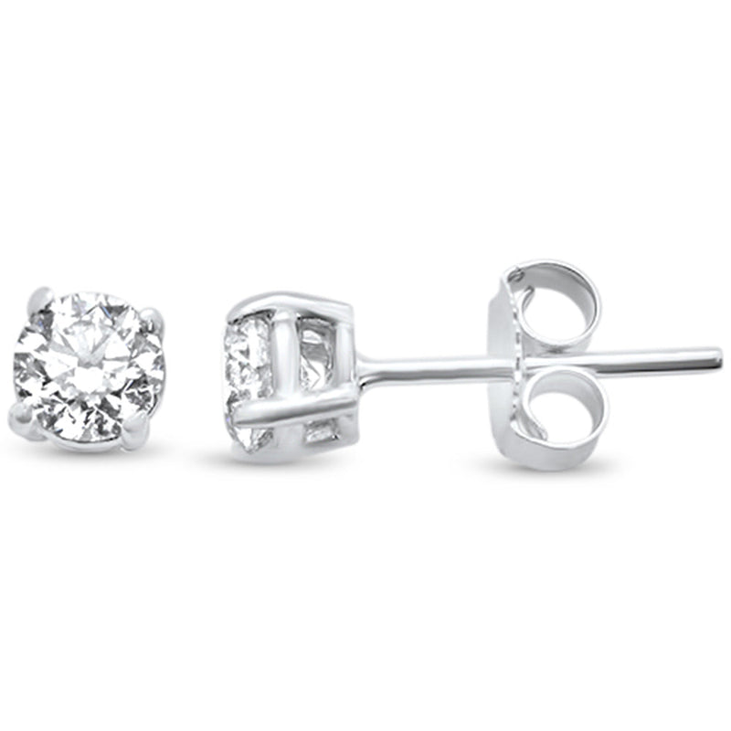 SPECIAL! 1.00ct G SI 14K White Gold Diamond Solitaire Stud Earrings