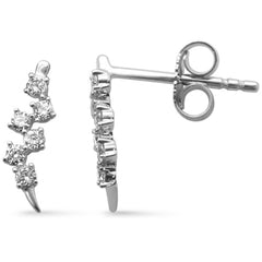 .16ct G SI 14K White Gold Diamond Drop Earrings