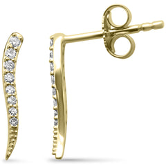 .10ct G SI 14K Yellow Gold Diamond Drop Earrings