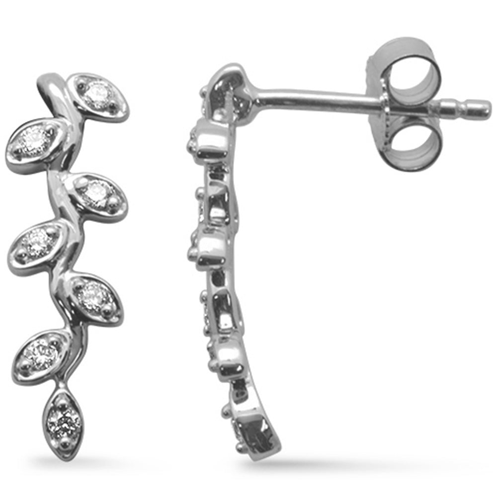 .13ct G SI 14K White Gold Diamond Drop Earrings