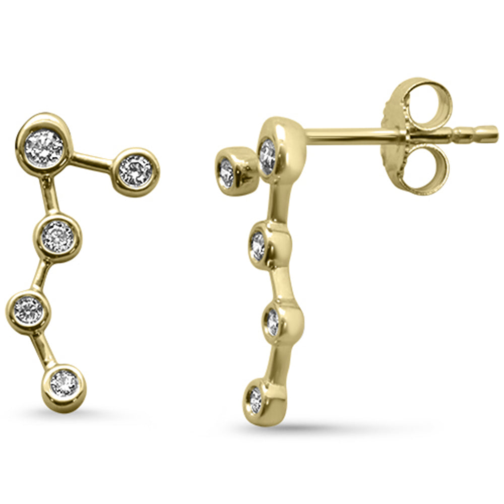 .16ct G SI 14K Yellow Gold Diamond Constellation Diamond Earrings