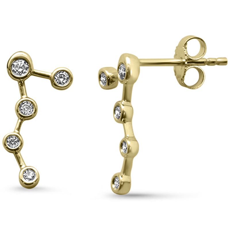 .16ct G SI 14K Yellow Gold Diamond Constellation Diamond Earrings