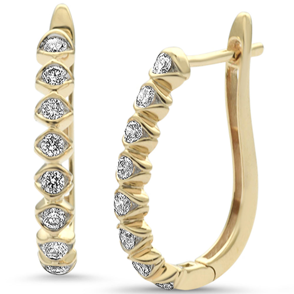 SPECIAL!.50ct G SI 14K Yellow Gold Diamond Hoop Earrings