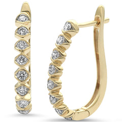 SPECIAL!.50ct G SI 14K Yellow Gold Diamond Hoop Earrings