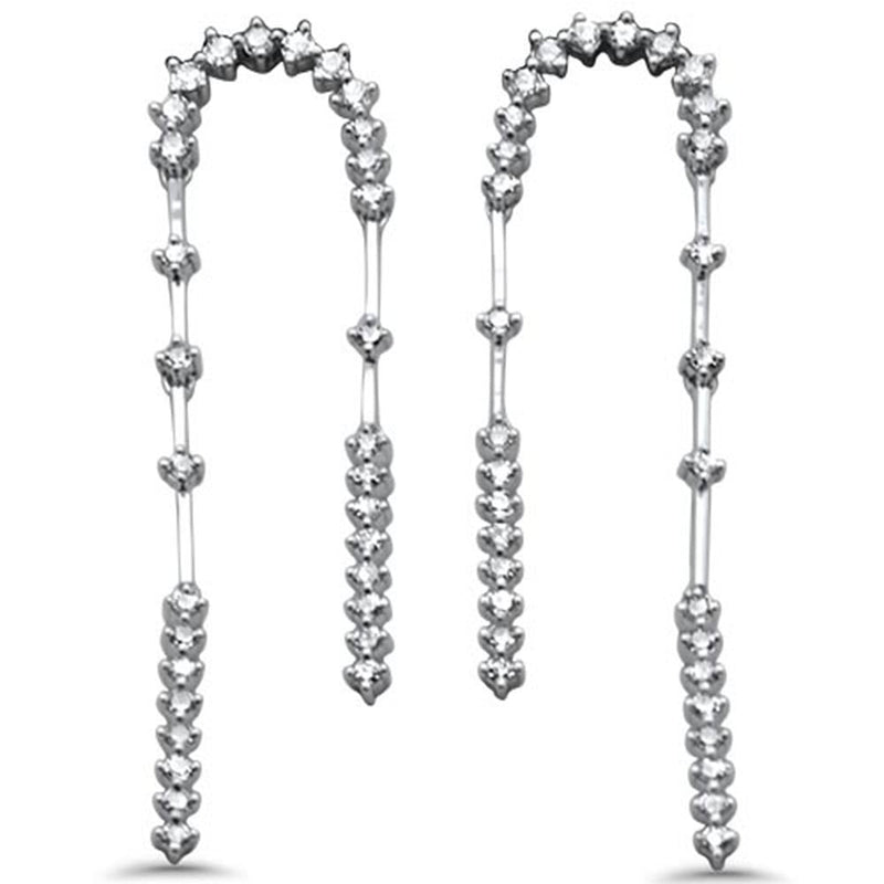 SPECIAL!.48ct G SI 14K White Gold Diamond Drop Dangle Earrings