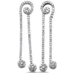 SPECIAL!.73ct G SI 14K White Gold Diamond Drop Dangle Earrings