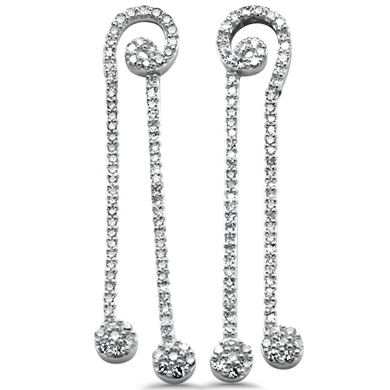 SPECIAL!.73ct G SI 14K White Gold Diamond Drop Dangle Earrings