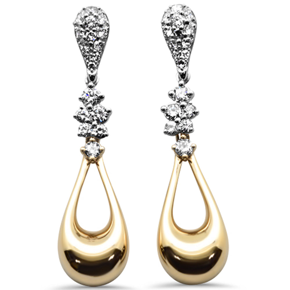 SPECIAL!.50ct G SI 14K Two Tone Gold Diamond Drop Dangle Earrings